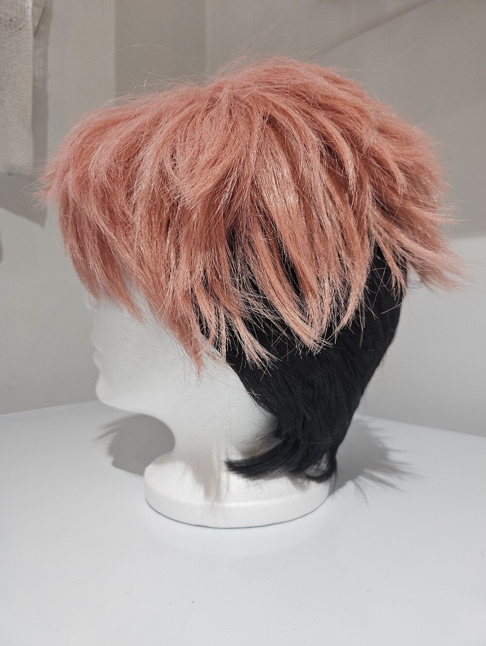 Cosplay Wig Two-Tone Pink & Black Adjustable Size